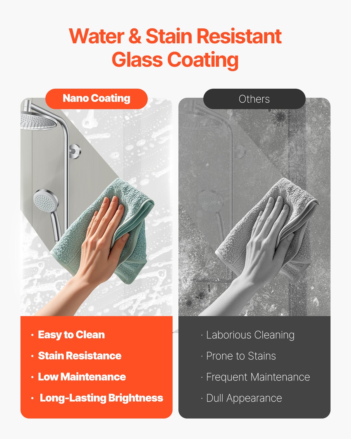 Frameless Bathtub Shower Door, 34 In. W X 55 In. H, Half Shower Door For Bathtub, 180° Rotatable Tempered Glass Door, Half Shower Door With 1/4 In Tempered Glass Bathroom Shower Screen, Black