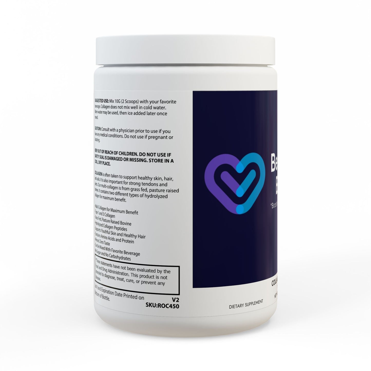 Collagen Peptides Type I & III Supplement (350g, 12.3oz)