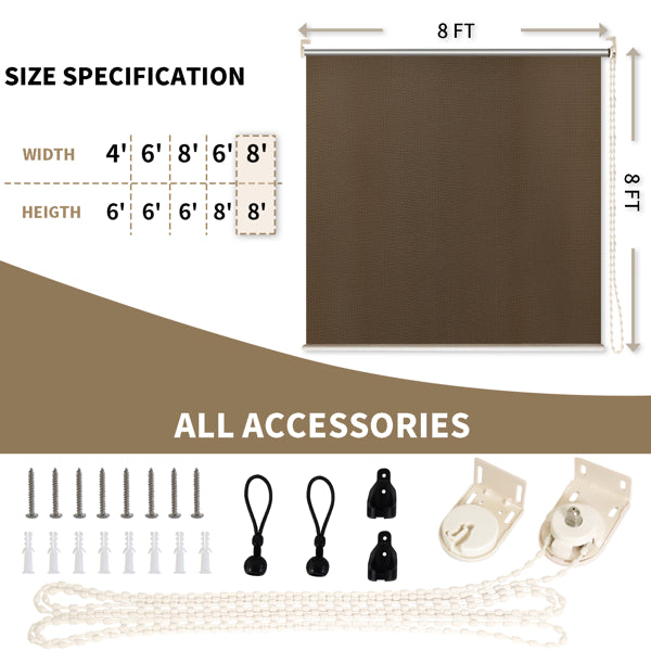 7'X6' Mocha HDPE Spliced Roller Shutter