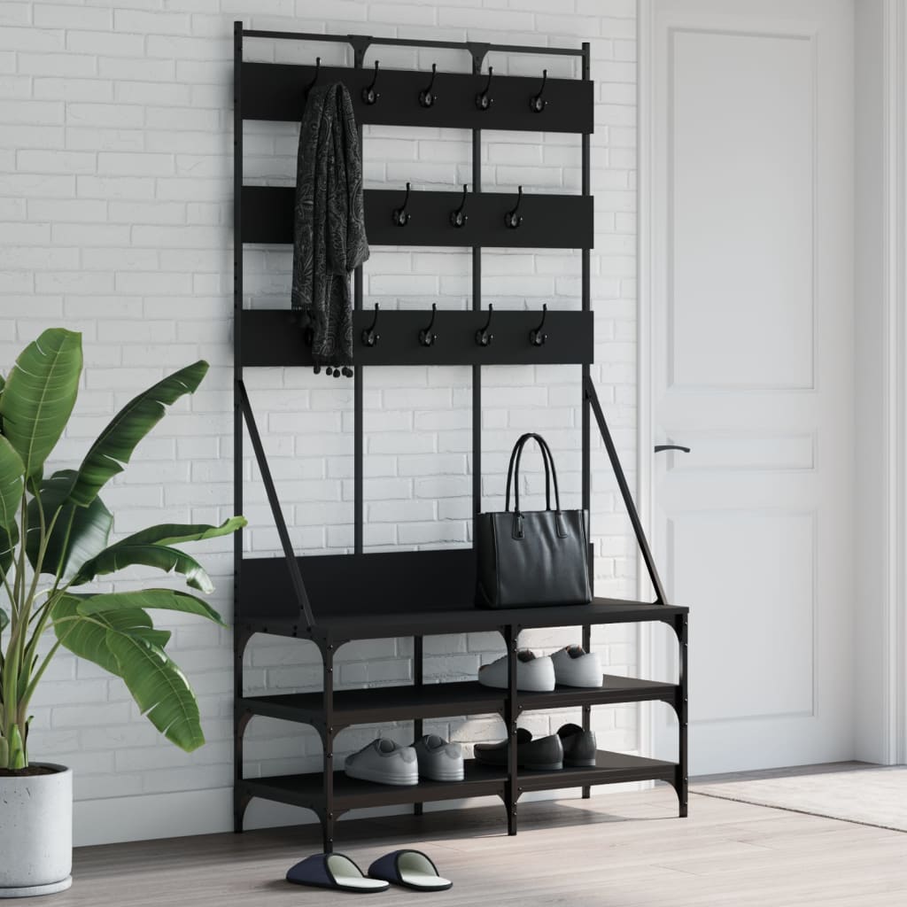 Clothes Rack with Shoe Shelf 100x