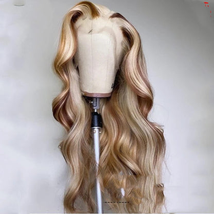 Brown Blonde Human Hair Wig