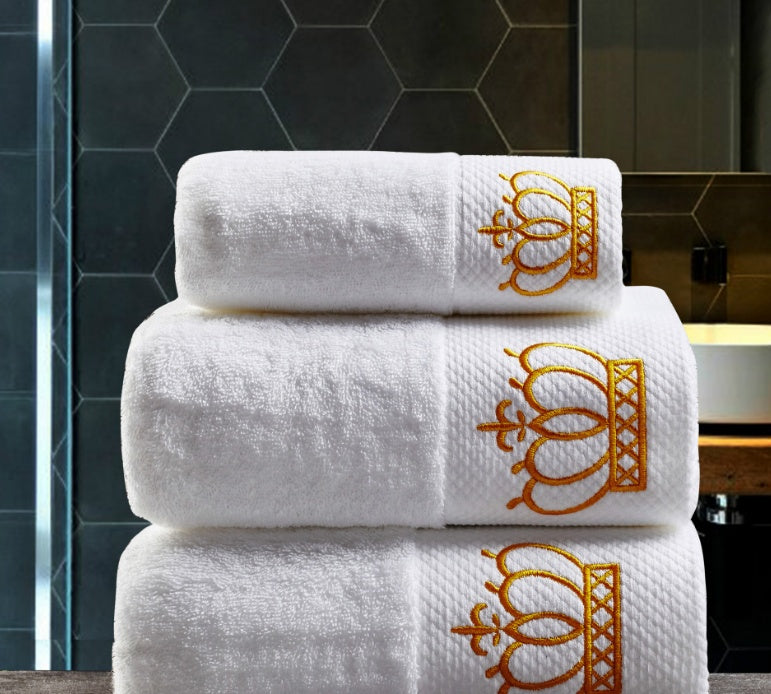 Embroidery sauna large bath towel