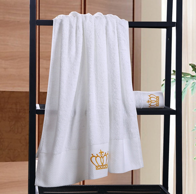 Embroidery sauna large bath towel