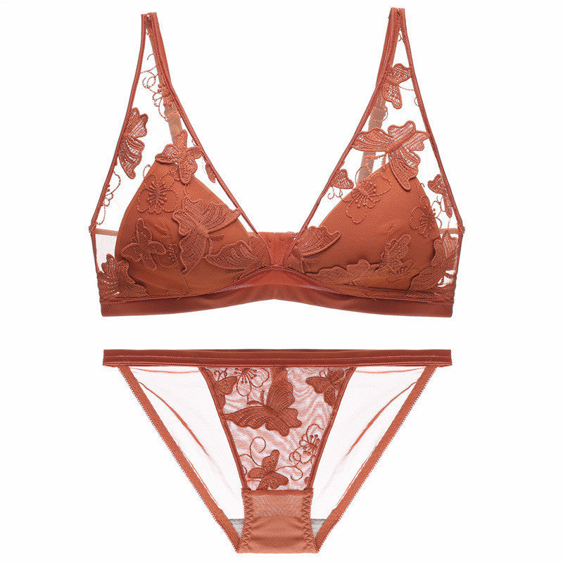 Thin flat-chested comfortable lace sexy bra