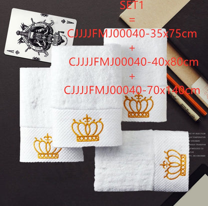 Embroidery sauna large bath towel