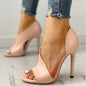 Fish Mouth Sandals Stiletto High Heels Hollow Women'S Shoes
