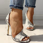Fish Mouth Sandals Stiletto High Heels Hollow Women'S Shoes