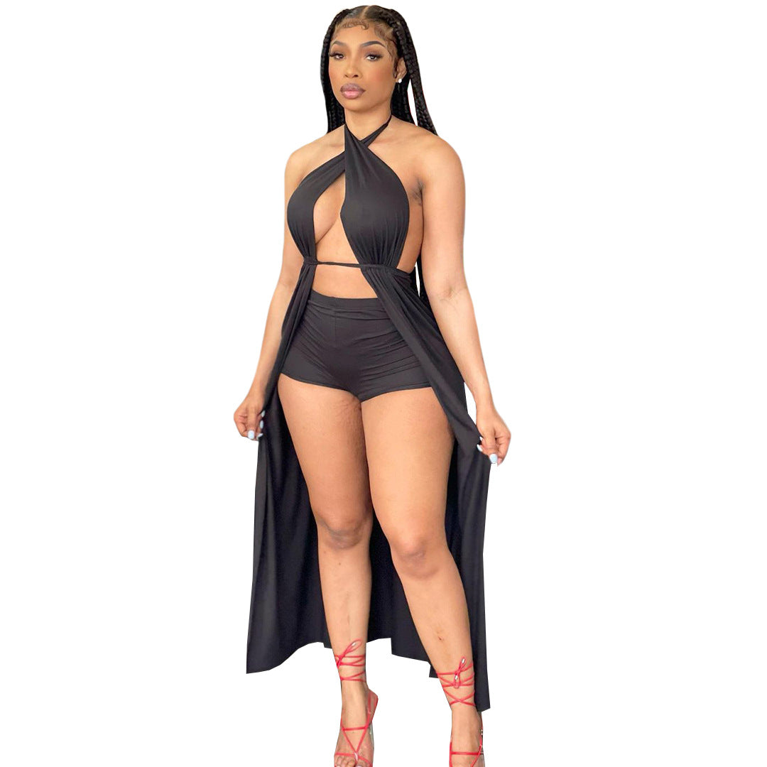 European And American Women's Sexy Casual Tight Sling Solid Color