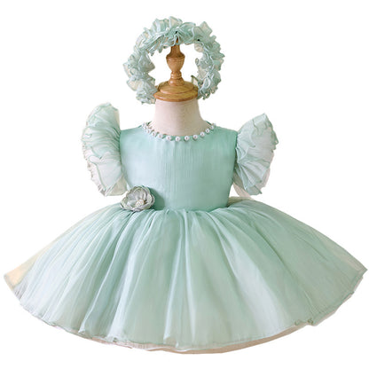 Mint Green European And American Girls Birthday Party Pettiskirt