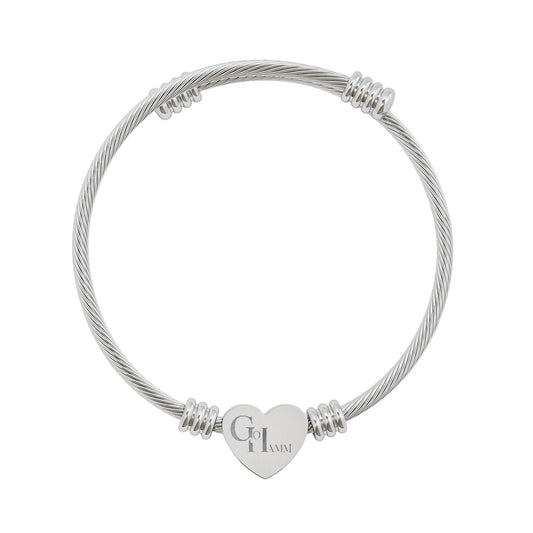 Heart Engraved Cuff Bracelet - GH