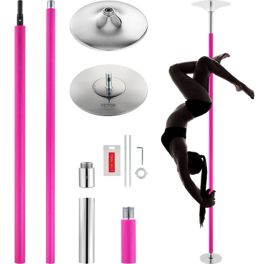 Professionelle Tanzstange, Pole Dance Tragbare Tanzstange Profi Ca. 216,3-270 Cm Höhenverstellbare Abnehmbare Fitnessstange Spinning Fitness Pink, Statische Tanzstange Fitnessstudios