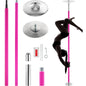 Professionelle Tanzstange, Pole Dance Tragbare Tanzstange Profi Ca. 216,3-270 Cm Höhenverstellbare Abnehmbare Fitnessstange Spinning Fitness Pink, Statische Tanzstange Fitnessstudios