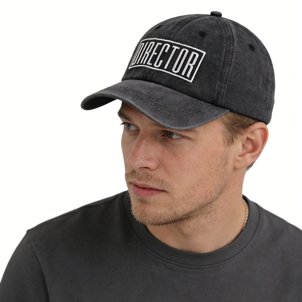 2pcs Director Filmmaker Hats For Women Men, Adjustable Embroidered Wash Cotton Baseball Cap