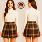 Plaid Pleated Mini Skirt - Cotton-Blend Tartan Skirt - Made In Germany