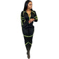 Women's stitching long sleeve suit