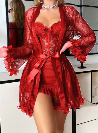 Sexy Sheer Lace Slip Dress For Intimate Wear