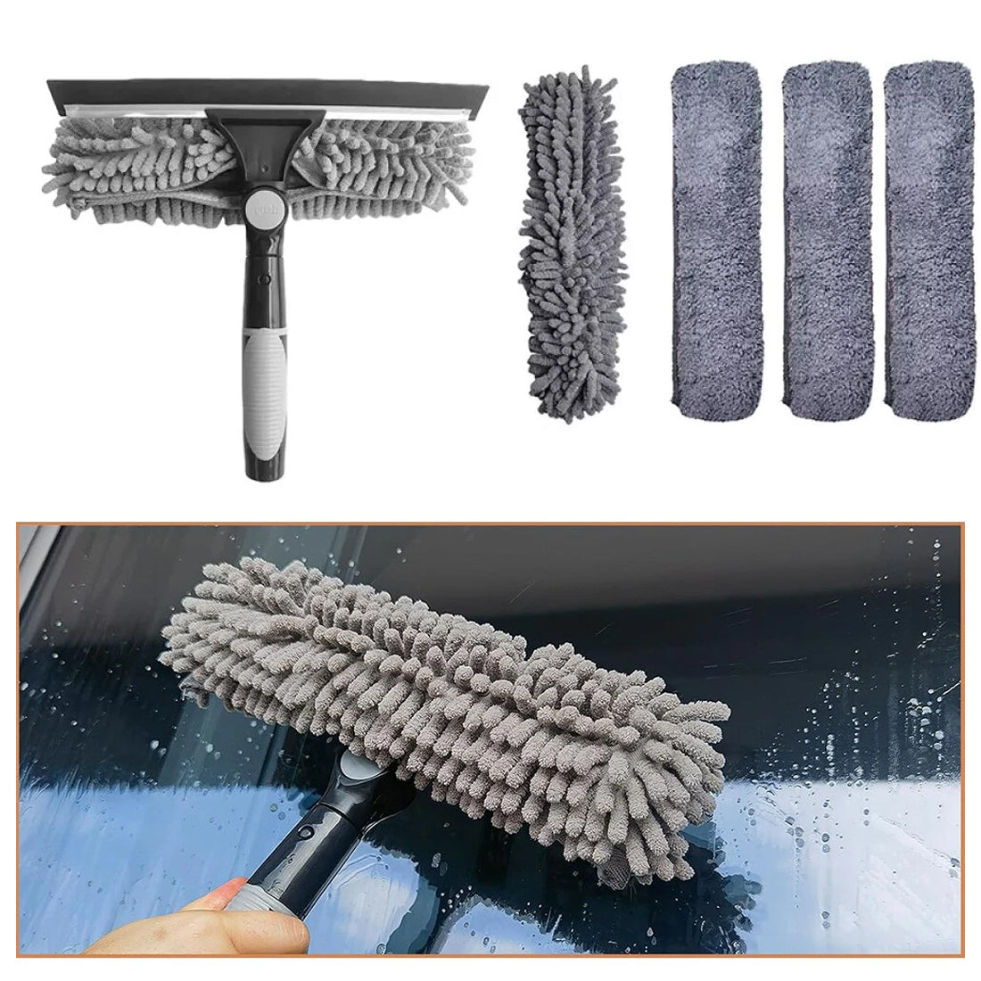 Telescopic Extendable Window Cleaner Equipment Glass Cleaning 4.5m Squeegee