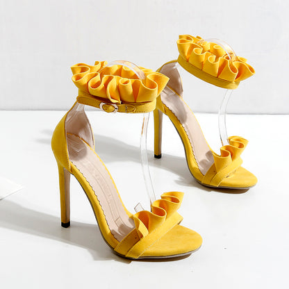 Pleated Stiletto Sandals