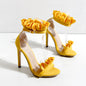 Pleated Stiletto Sandals