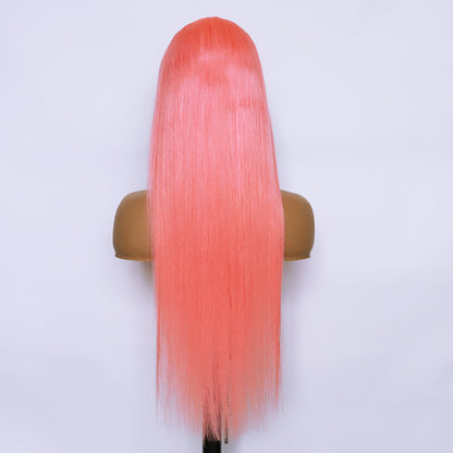 13x4 Light Pink Human Hair Wig