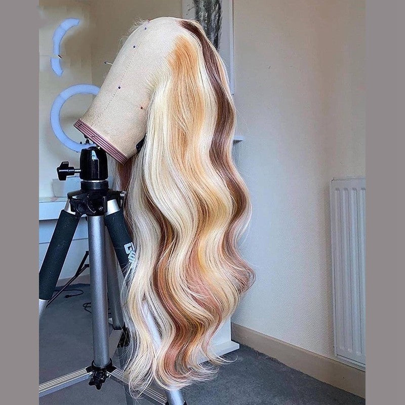 Brown Blonde Human Hair Wig