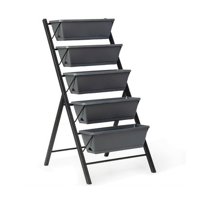 5-Tier Raised Garden Bed With Water Drainage For Flowers Vegetables