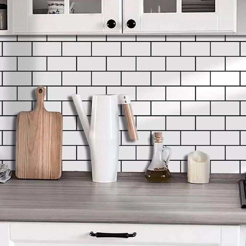 5M Kitchen Tile Roll Stickers Self-adhesive Marble Sticker Wall Decor Bathroom
