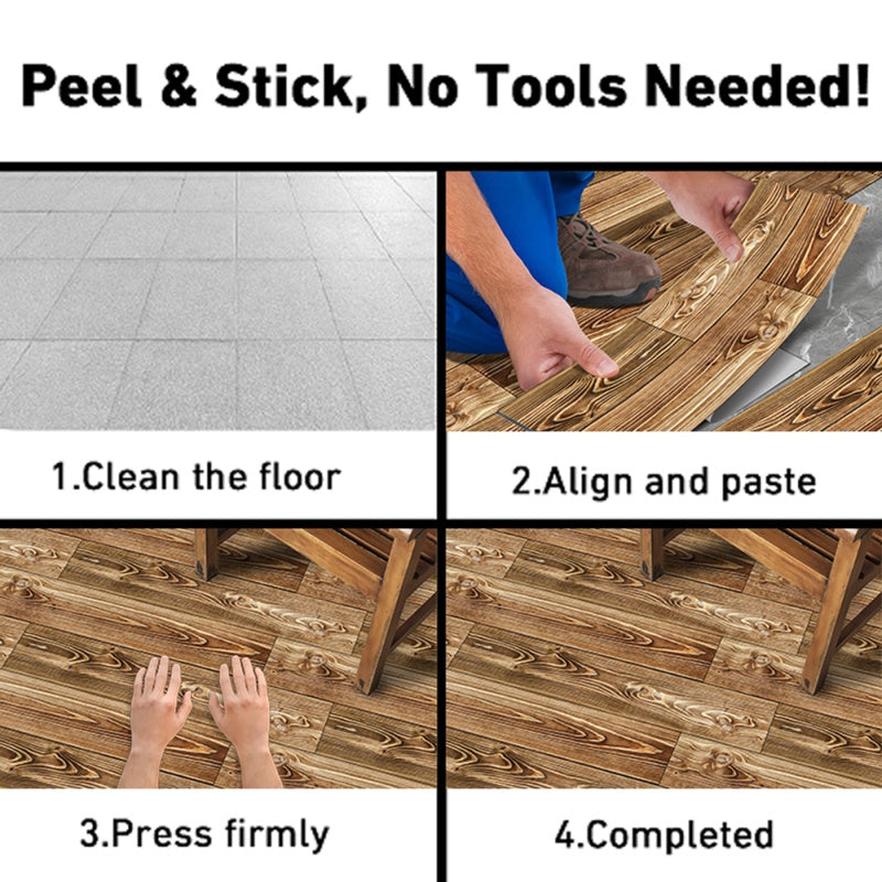 Wood Grain Peel And Stick Floor Stickers Non-Slip Self-Adhesive Floor Stickers
