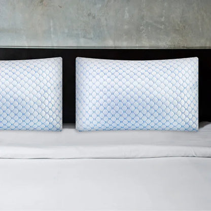 Cooling Memory Foam Pillow Ventilated Soft Bed Pillow W/ Cooling Gel Infused Memory Foam 2Pcs Queen Size