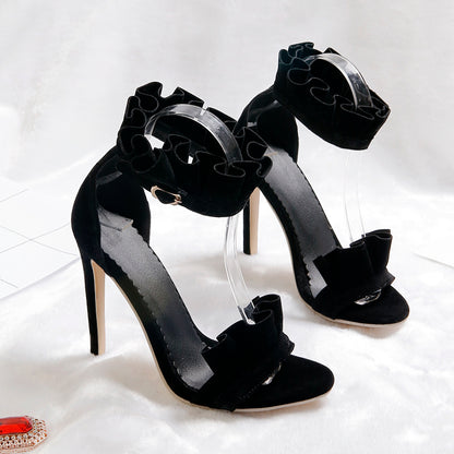 Pleated Stiletto Sandals