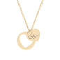 Heart Cutout Necklace - Engraved Romantic Jewelry Gift