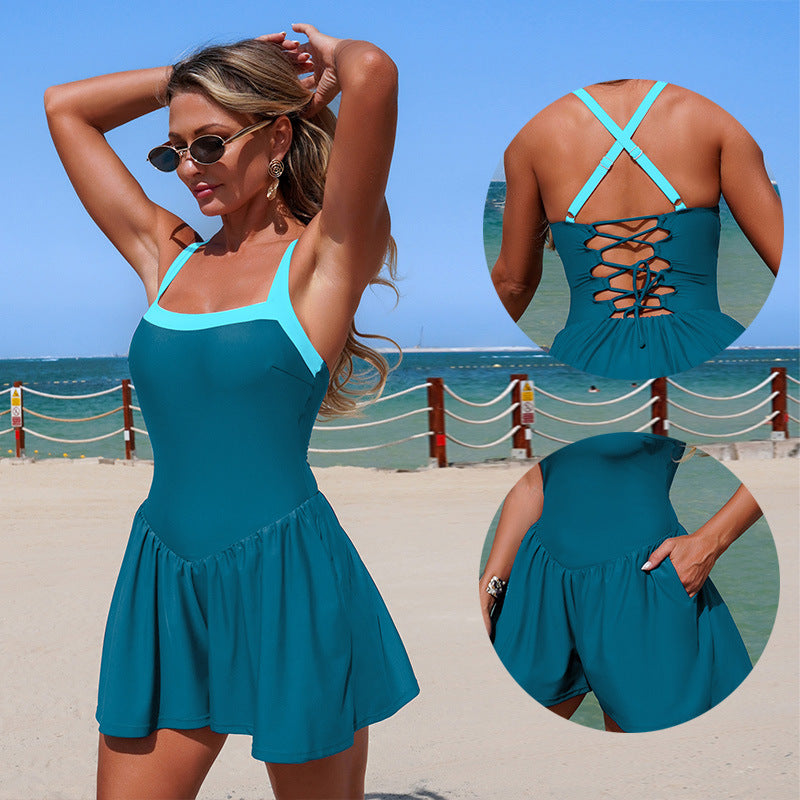 New European And American-style Womens One-piece Swimsuits