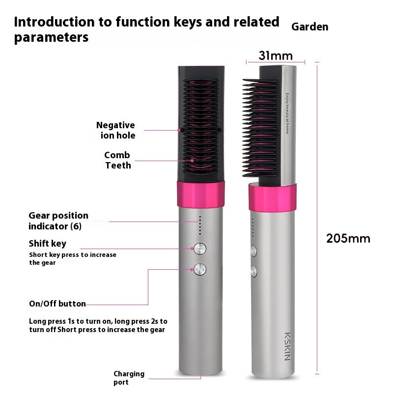 Anion Wireless Straight Comb Wireless Rechargeable Version Portable Dual-purpose