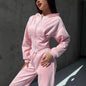 Women's Solid-Colored Hooded Sweater And Pants Set