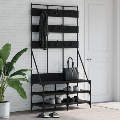 Clothes Rack with Shoe Shelf 100x