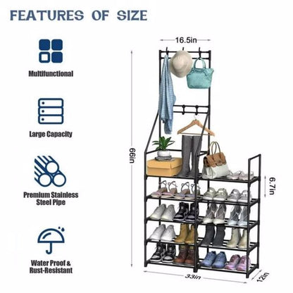 5-layer Shoe Rack, Shoe Storage Organizer
