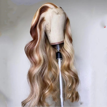 Brown Blonde Human Hair Wig
