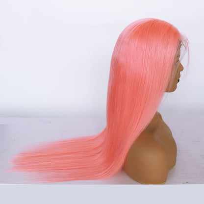 13x4 Light Pink Human Hair Wig