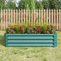 Metal Raised Garden Bed, Rectangle Raised Planter 4x2x1ft For Flowers Plants, Vegetables Herb Silver