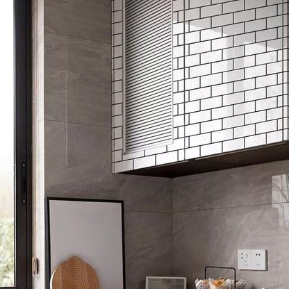 5M Kitchen Tile Roll Stickers Self-adhesive Marble Sticker Wall Decor Bathroom