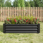 Metal Raised Garden Bed, Rectangle Raised Planter 4x2x1ft For Flowers Plants, Vegetables Herb Silver