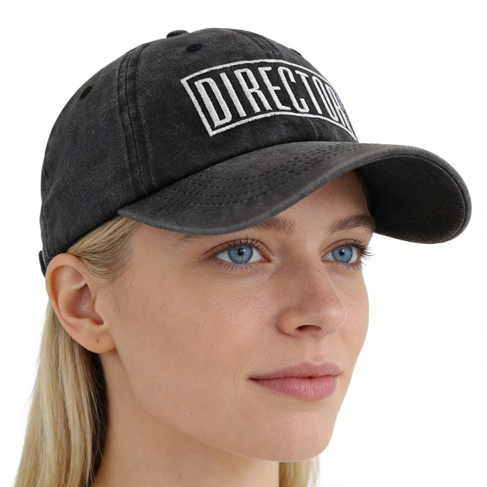 2pcs Director Filmmaker Hats For Women Men, Adjustable Embroidered Wash Cotton Baseball Cap