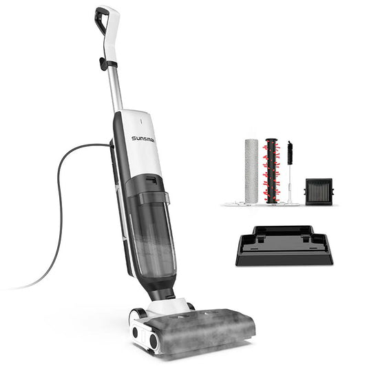4-in-1 Steam Vacuum Mop Self-Cleaning Wet Dry Vacuum For Hardwood Floors Carpets High-Temperature Steam With LED Display