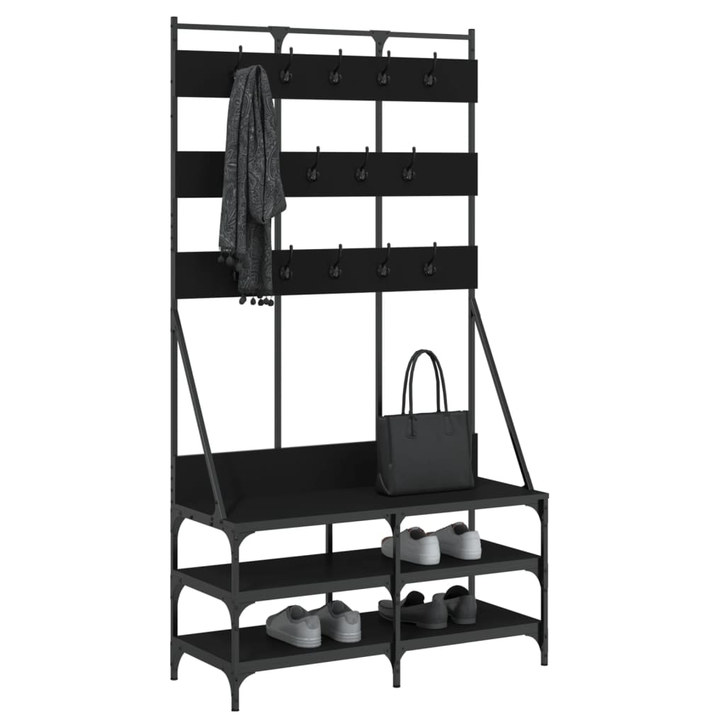 Clothes Rack with Shoe Shelf 100x