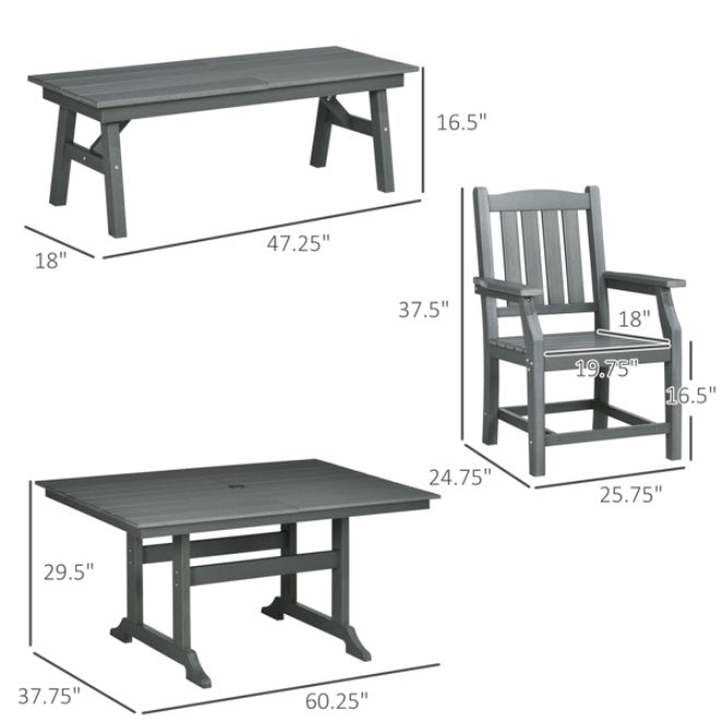 Pieces Patio Furniture Set