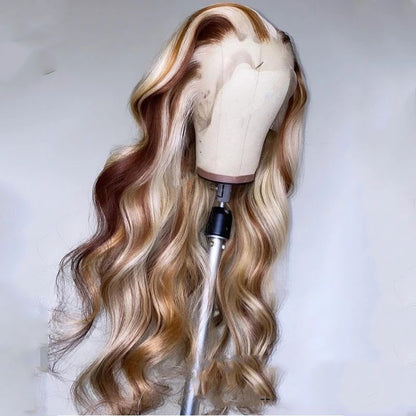 Brown Blonde Human Hair Wig