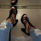 Women's Sandals With A Round Toe And Chunky Heel