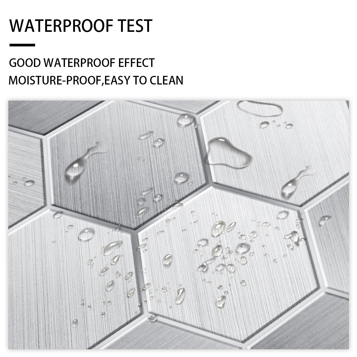 Hexagon Stick Kitchen Backsplash Tiles, Mosaic Tile Stickers Pvc Peel And Stick Backsplash Self Adhesive Decor For Kitchen Backsplash