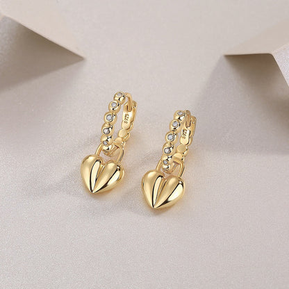 Rotating Love - Top-quality Moissanite Luxury Fashion Light Luxury Jewelry Silver Stud Earrings S925 Silver Electroplated Gold