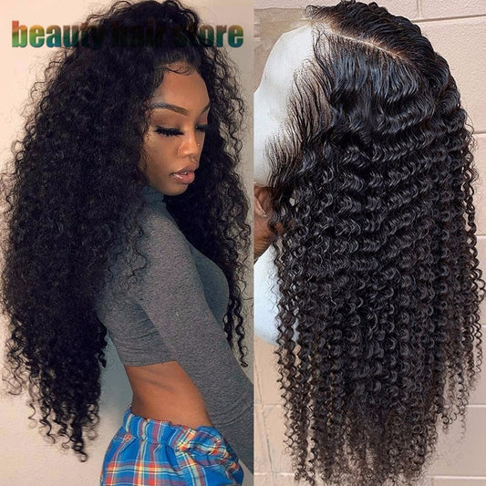 Kinky Curly Lace Front Human Hair Wigs